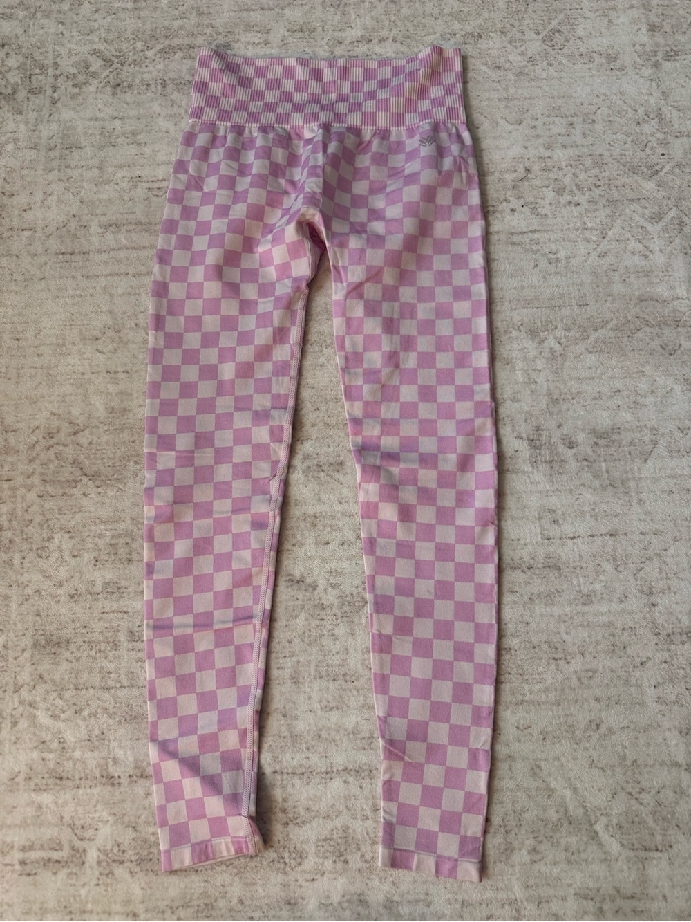 Women’s Pink Checkerboard Leggings
